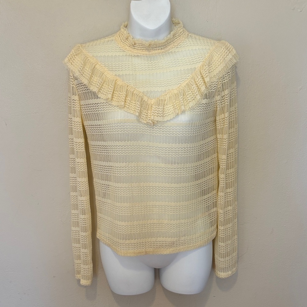 Topshop Cream Lace Blouse